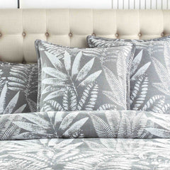 Raven Jacquard Quilt cover set Charcoal