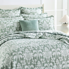 Tahlia Jacquard Coverlet Set Jade