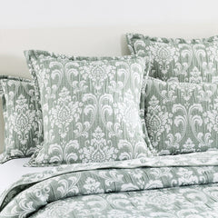 Tahlia Jacquard Coverlet Set Jade