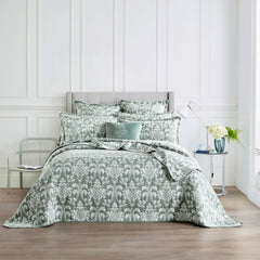 Tahlia Jacquard Coverlet Set Jade