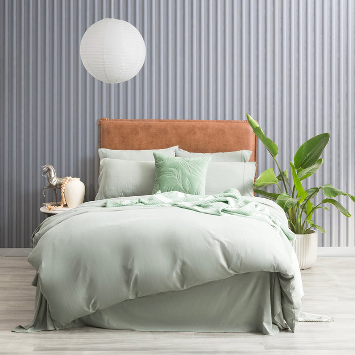 Microfiber Quilt Cover Set Ultra Plush Vintage Washed Sage