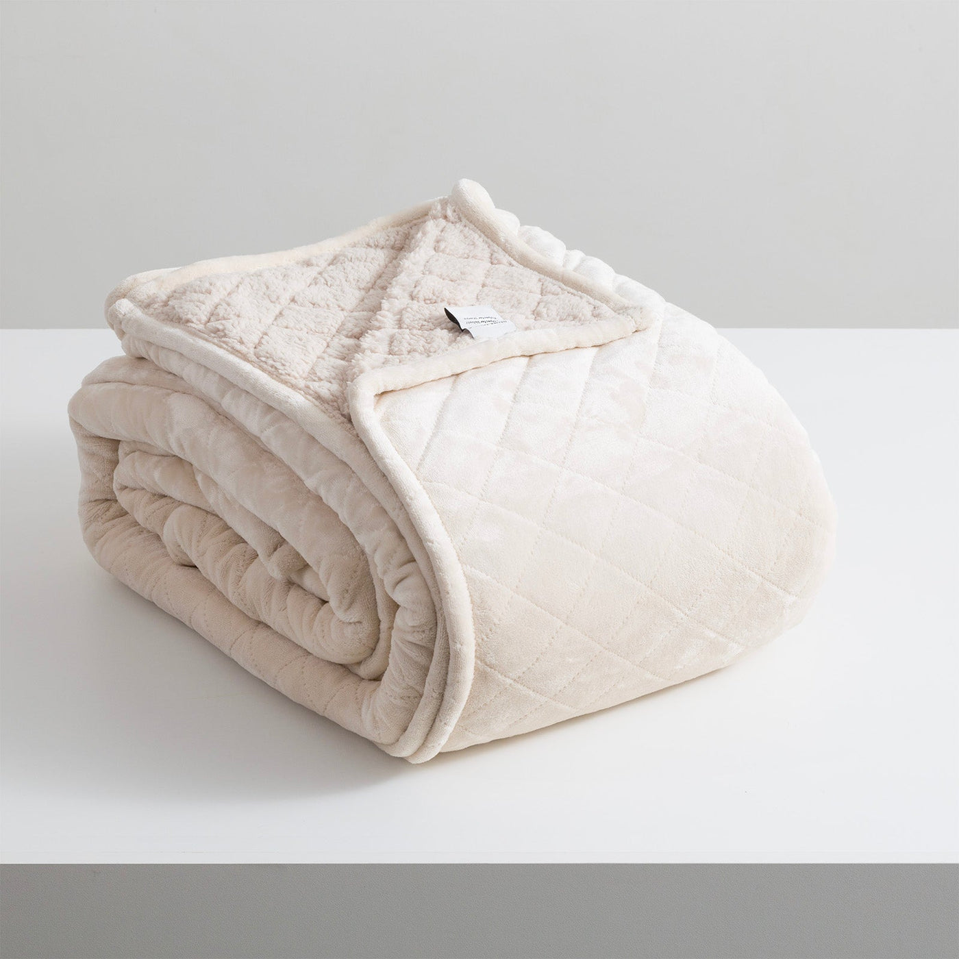 Heston Sherpa Velvet Blanket Stone