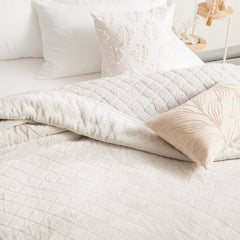 Heston Sherpa Velvet Blanket Silver Line