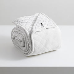 Heston Sherpa Velvet Blanket Silver Line