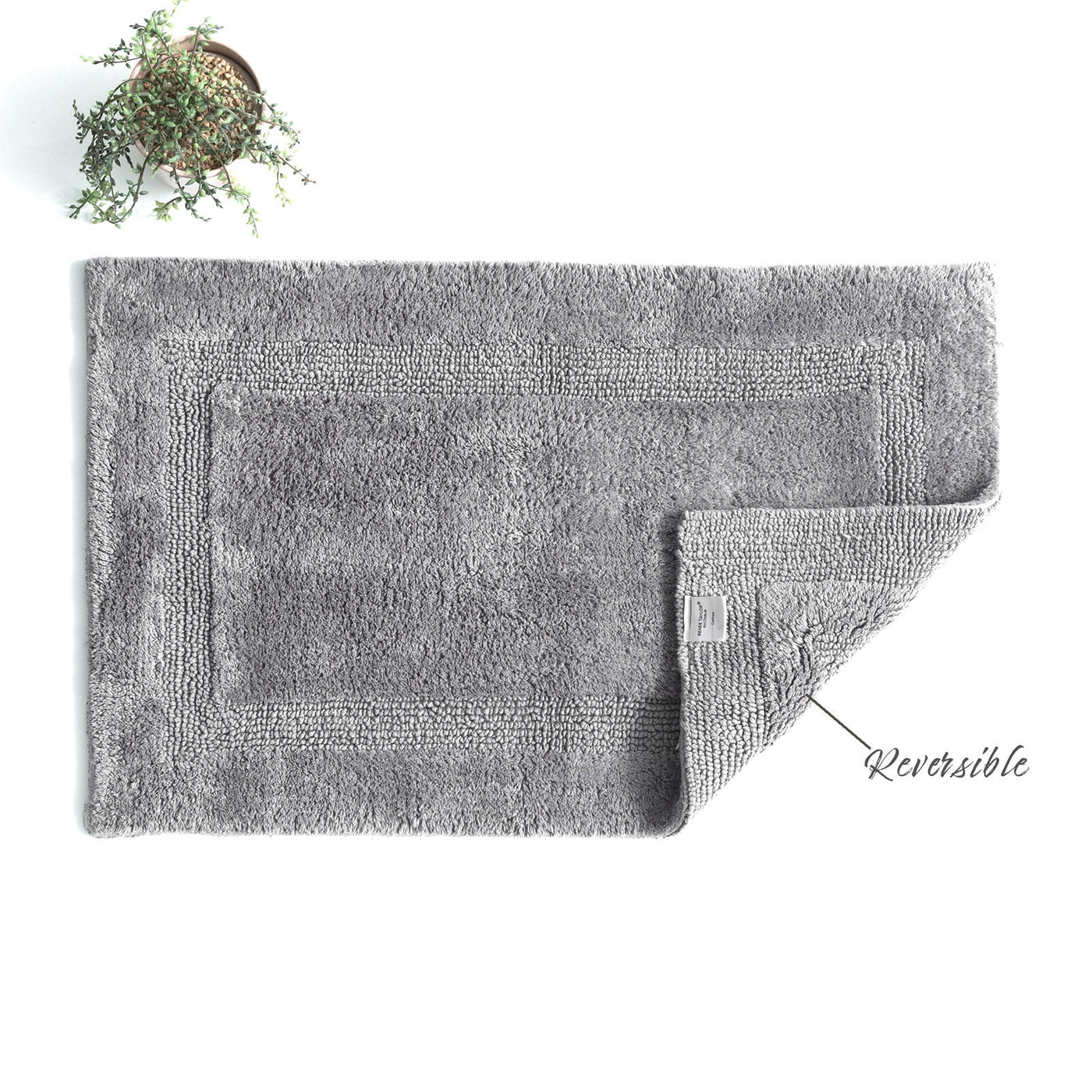 Bath Mat Soho Cotton Reversible in Nickel