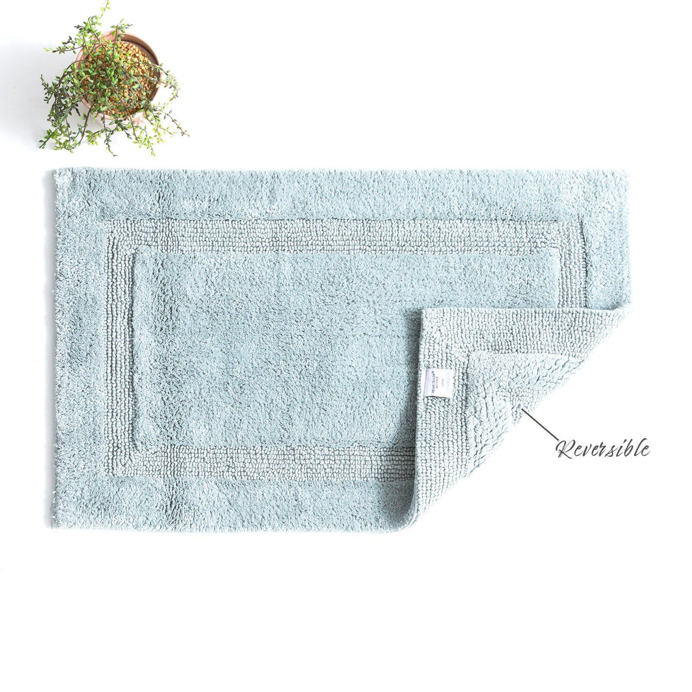 Bath Mat Soho Cotton Reversible in Silver
