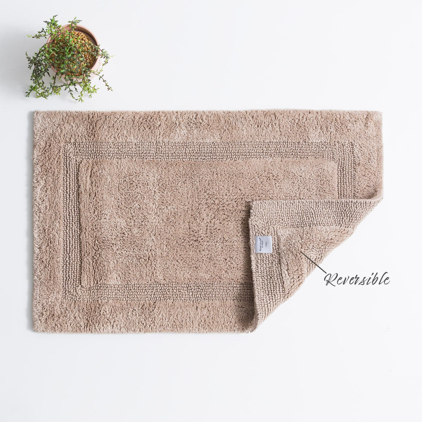 Bath Mat Soho Cotton Reversible in Mocha