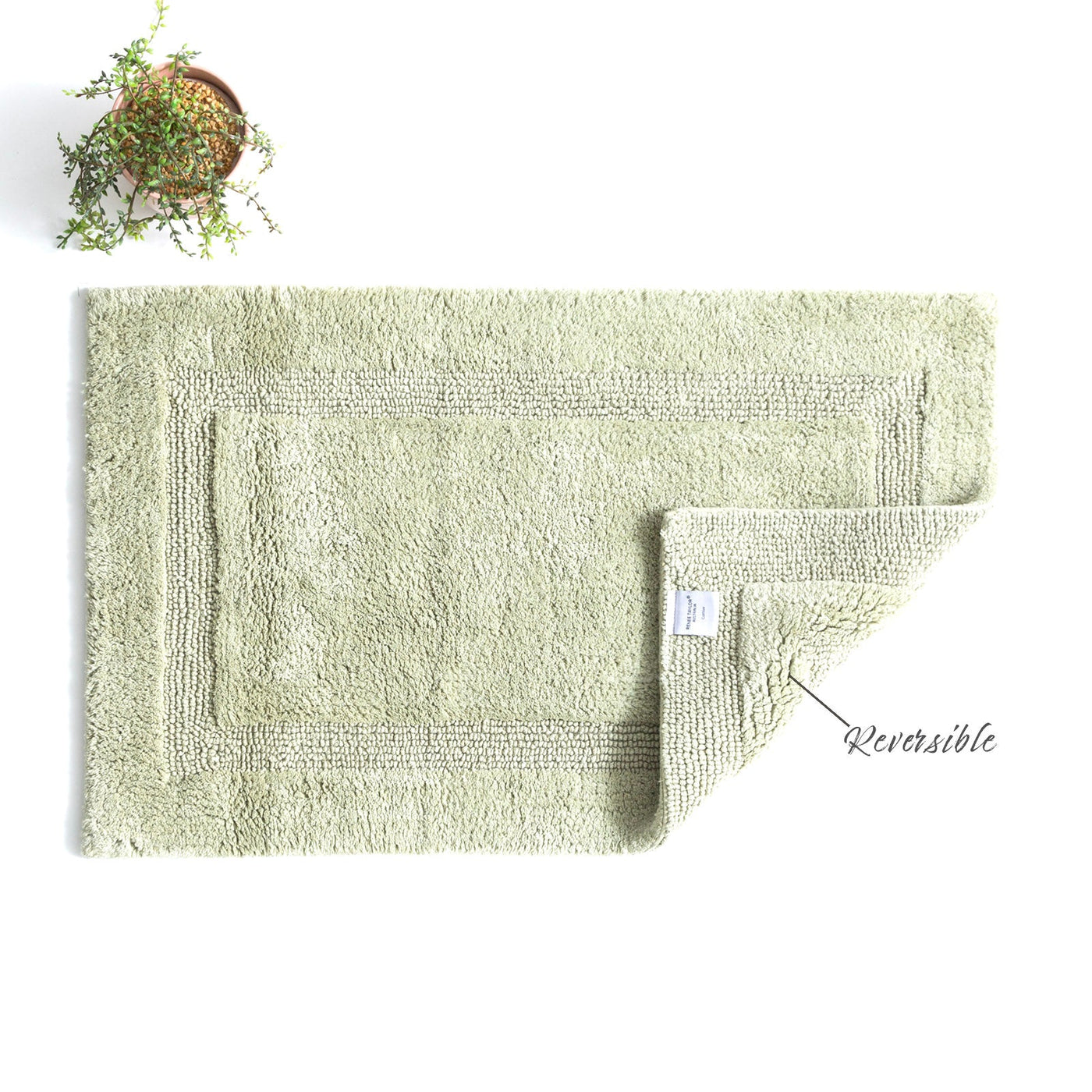 Bath Mat Soho Cotton Reversible in Khaki