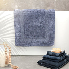 Bath Mat Soho Cotton Reversible in Blue