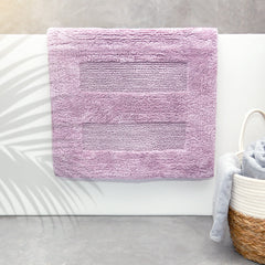 Cotton Reversible Bath Mat Retreat Lilac