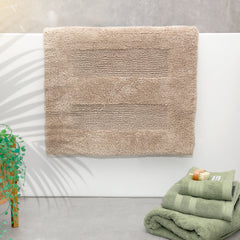 Cotton Reversible Bath Mat Retreat Mocha