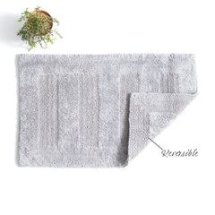 Cotton Reversible Bath Mat Retreat Granite