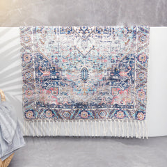 Kashan Mat - Vintage Washed Hand Woven Rug