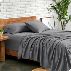 1500 Thread Count Premium Cotton Blend Sheet Set Granite