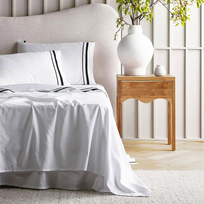 Cloud Egyptian Cotton 1000 Thread Count Sheet Set White & Charcoal