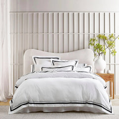 Cloud Egyptian Cotton 1000 Thread Count Sheet Set White & Charcoal