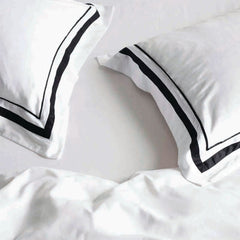 Cloud Egyptian Cotton 1000 Thread Count Sheet Set White & Charcoal