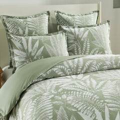 Lansfield Quilt Cover Set Jacquard Sage