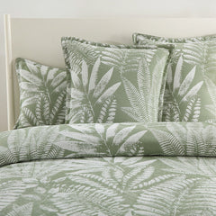 Lansfield Quilt Cover Set Jacquard Sage