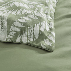 Lansfield Quilt Cover Set Jacquard Sage