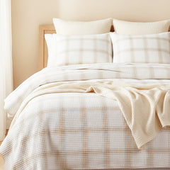 Cohen Waffle Quilt Cover Set Nude
