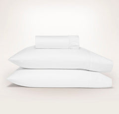 1500 Thread Count Cotton Blend Fitted Sheet & Pillowcase Set Snow - No Flat Sheet