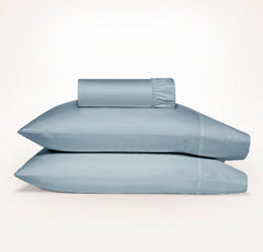 1500 Thread Count Cotton Blend Fitted Sheet & Pillowcase Set Seafoam - No Flat Sheet
