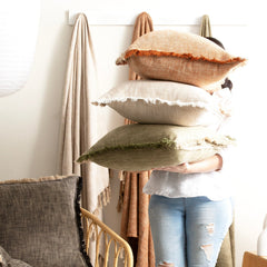 Franco Cushion Twin Pack 50 x 50 Cms Olive