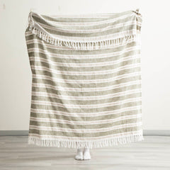 Como Stripe Cotton Throw Juniper