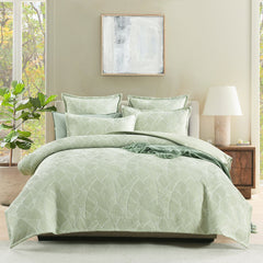 Woods Quilt Cover Set Jacquard Sage