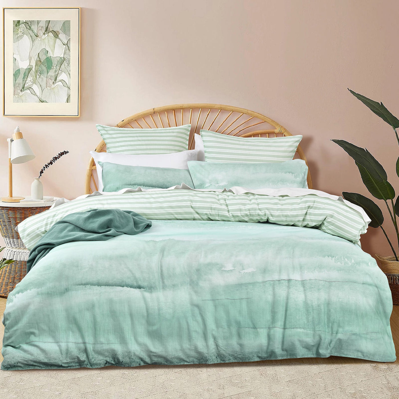 Terrain Quilt Cover Set 300 Thread Count Cotton Reversible