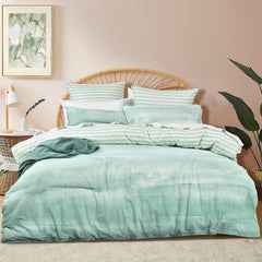 Terrain Quilt Cover Set 300 Thread Count Cotton Reversible