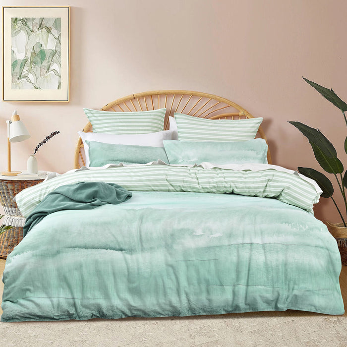 Terrain Quilt Cover Set 300 Thread Count Cotton Reversible