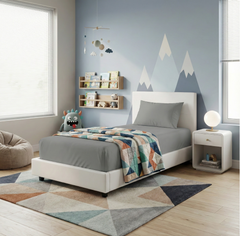 Organic Cotton Fitted & Pillow case Set Steel Grey - No Flat Sheet