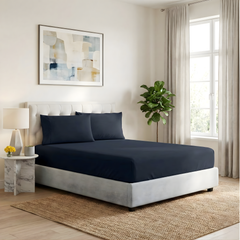 Organic Cotton Fitted & Pillow case Set Turbulence - No Flat Sheet