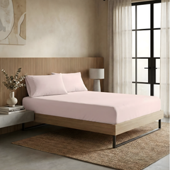 Organic Cotton Fitted & Pillow case Set Sepia Rose - No Flat Sheet