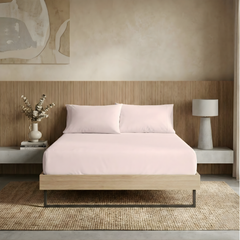 Organic Cotton Fitted & Pillow case Set Sepia Rose - No Flat Sheet
