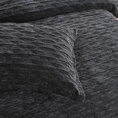 Charlotte Quilt Cover Set Jacquard Onyx