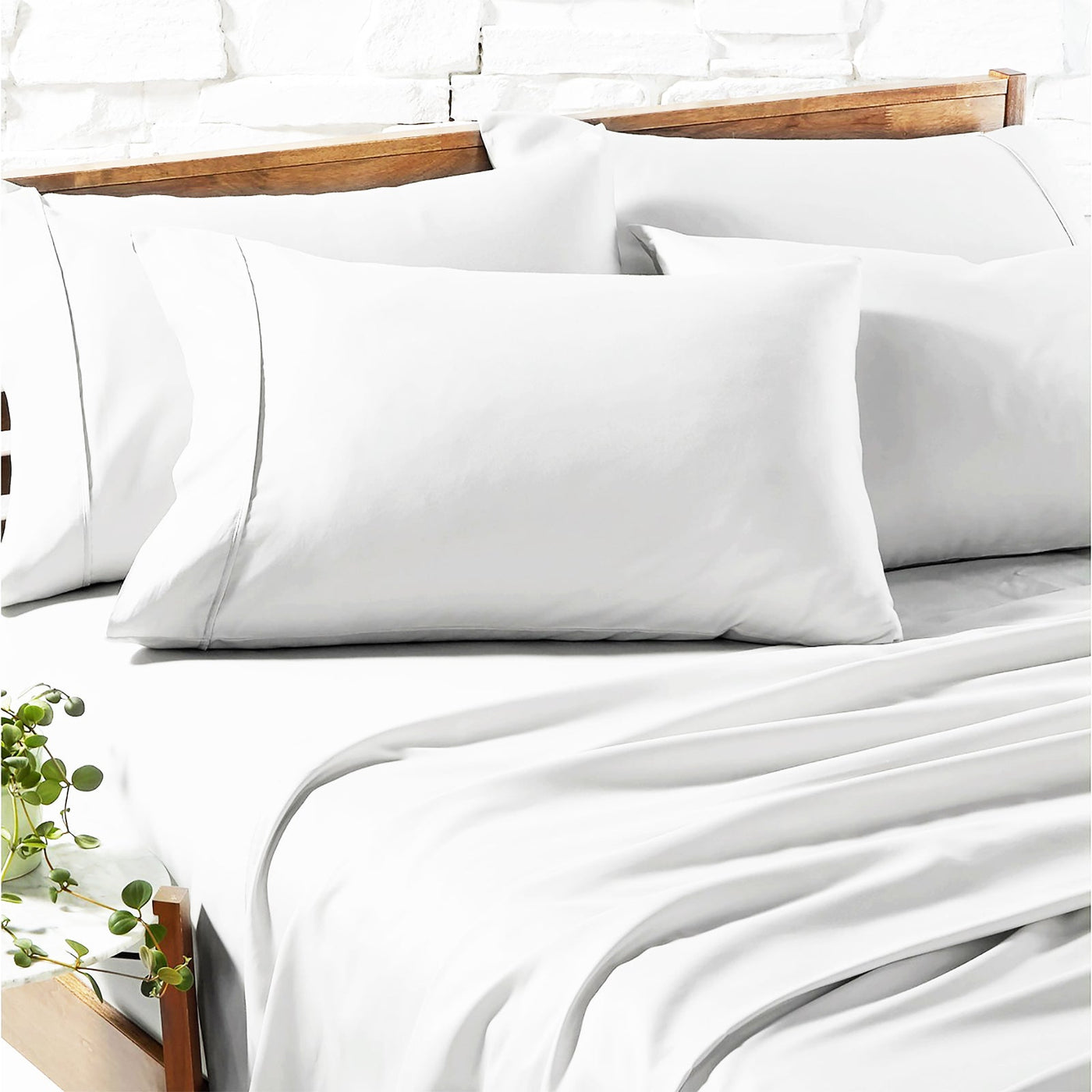 Egyptian Cotton 1200 Thread Count Sheet Set White