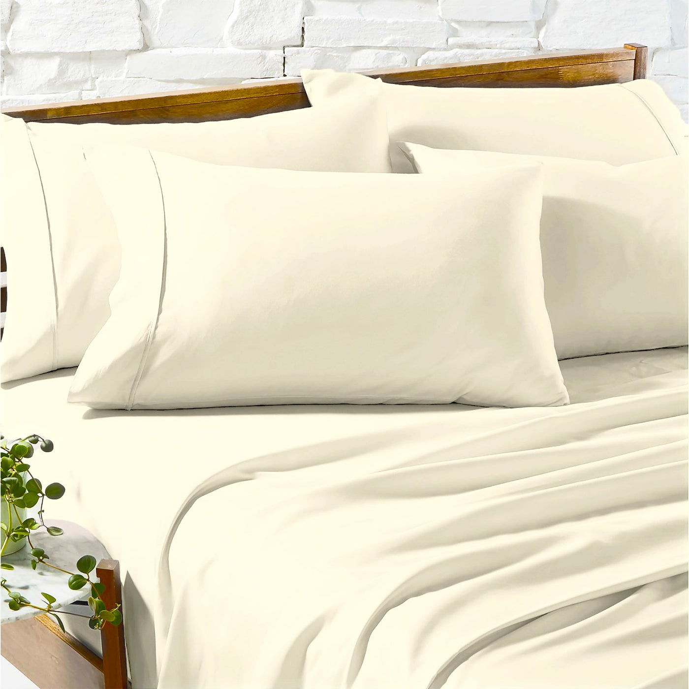 Egyptian Cotton 1200 Thread Count Sheet Set Ivory