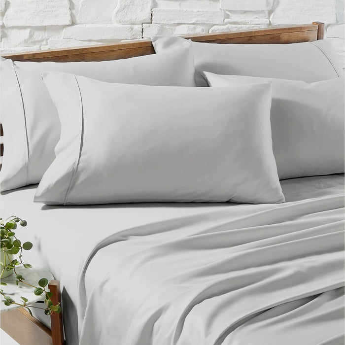 Egyptian Cotton 1200 Thread Count Sheet Set Silver