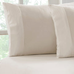 Flannelette Fitted & Pillowcase Set Sand - No Flat Sheet