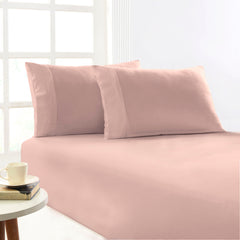 Kids Flannelette Fitted & Pillowcase Set Rose