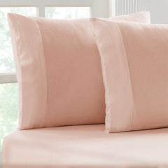 Flannelette Fitted & Pillowcase Set Rose- No Flat Sheet