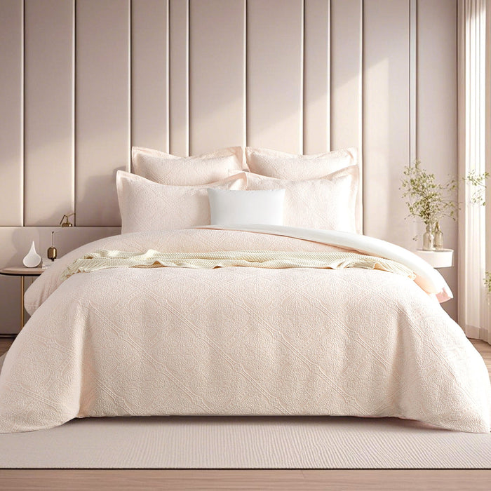 Bella Quilt Cover Set Blush