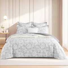 Sigma Quilt Cover Set Charcoal