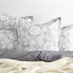 Sigma Quilt Cover Set Charcoal