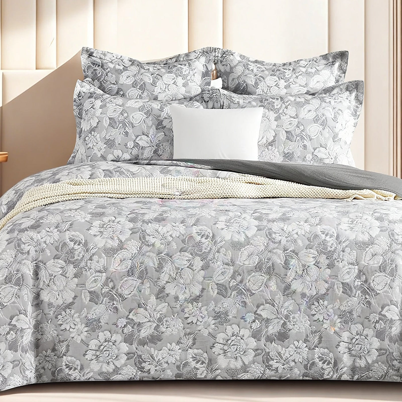 Sigma Quilt Cover Set Charcoal