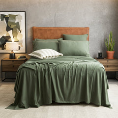 Jersey Sheet Set Organic Cotton Olive
