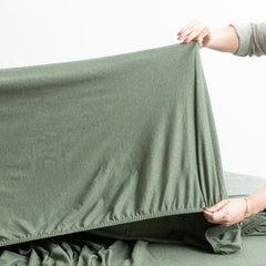 Kids Jersey Sheet Set Organic Cotton Olive